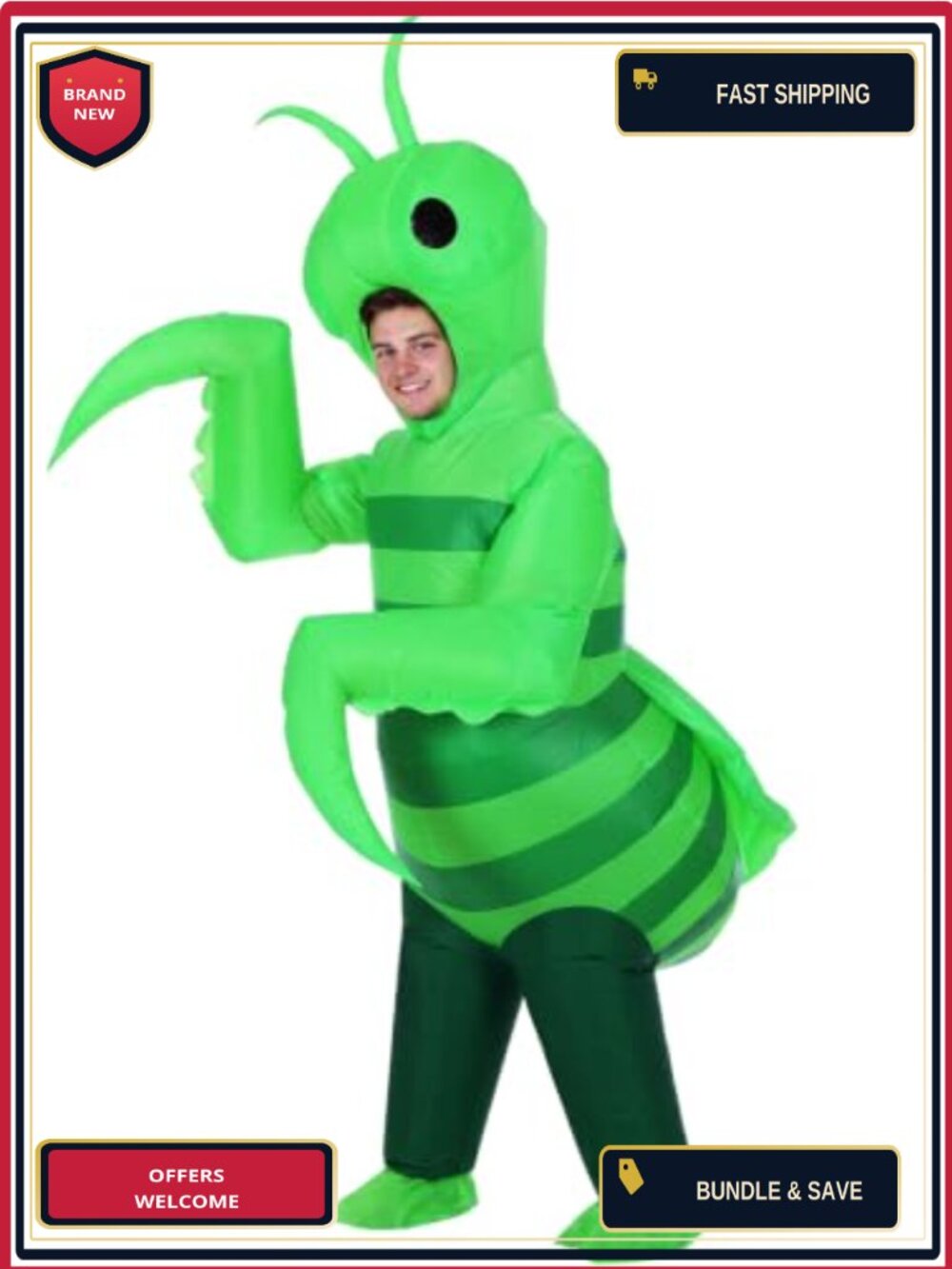 Adult Inflatable Praying Mantis Costume Halloween Cosplay